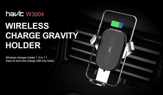 10W Qi Trådlös Laddning Luftventil Bilhållare - iPhone, Samsung