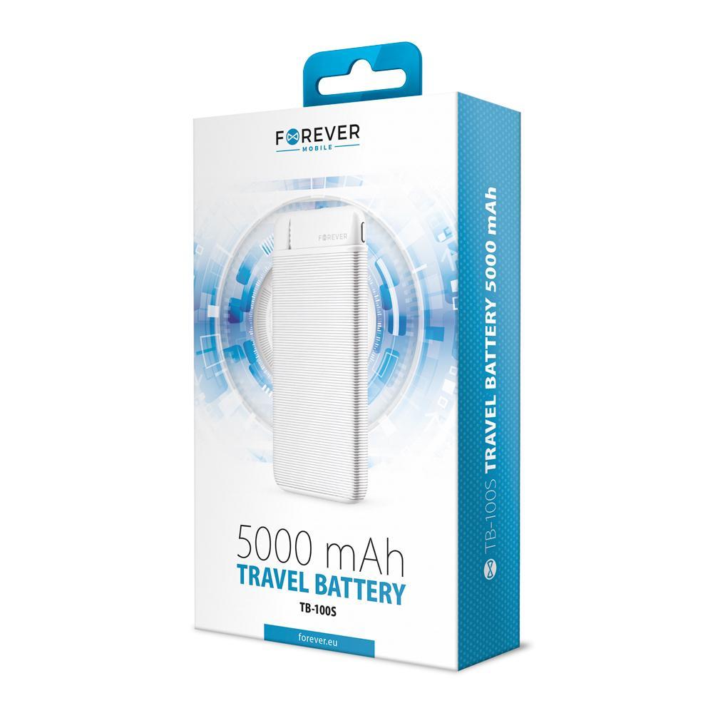 5000mAh Forever Powerbank till Mobiltelefoner & Surfplattor Vit