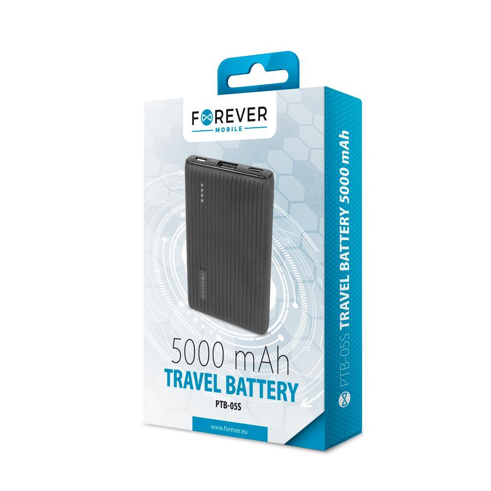 FOREVER Powerbank 5000mAh - PTB-05S - Svart