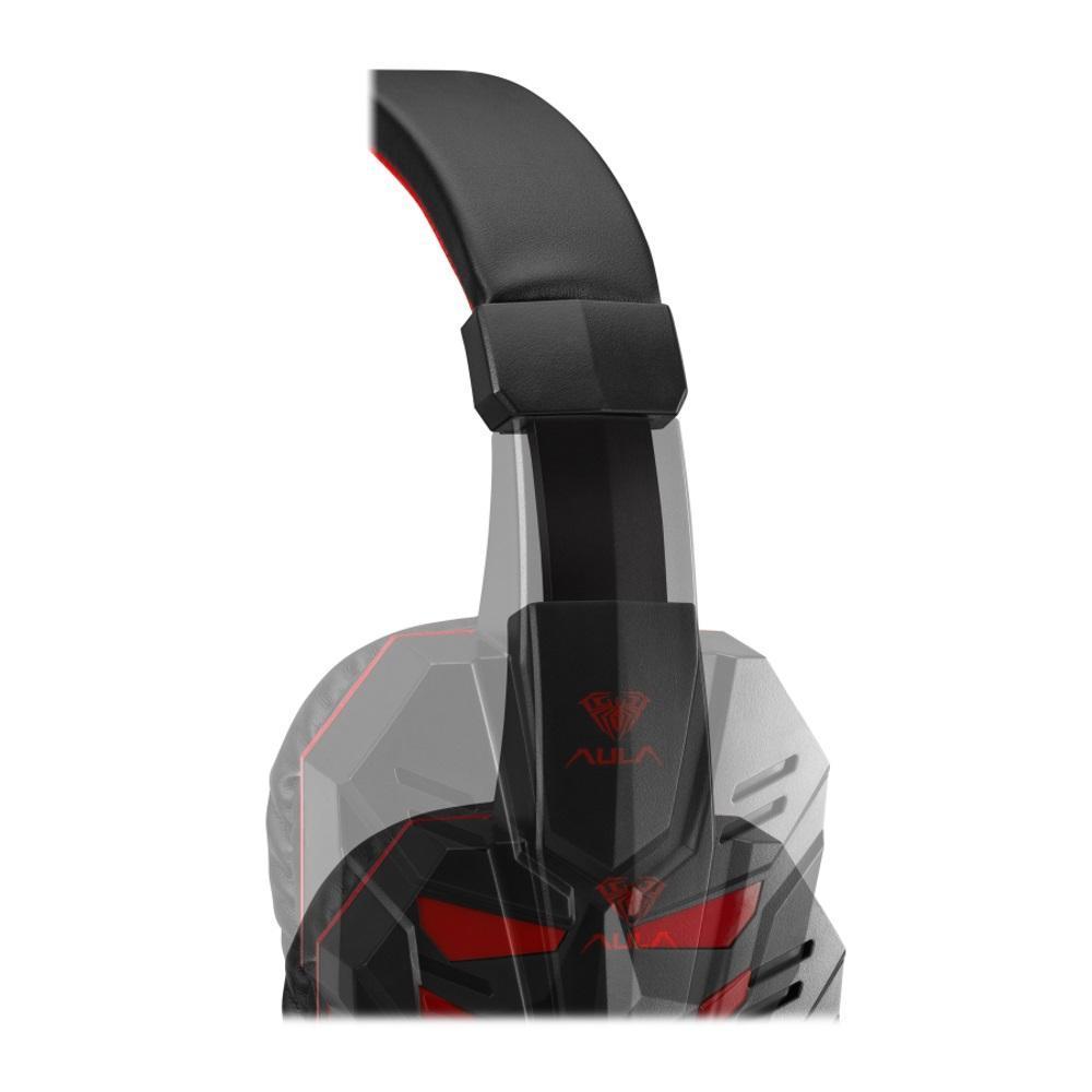 Gaming Headset Hörlurar AULA Prime Stereo Basic - Svart/Röd