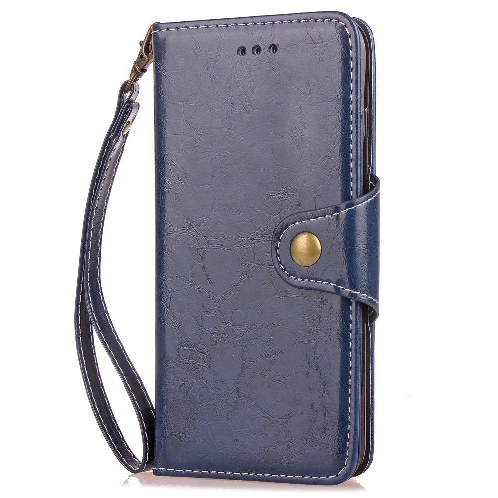 Samsung Galaxy S9 - Retro Oil Fodral Mobilplånbok - Blå