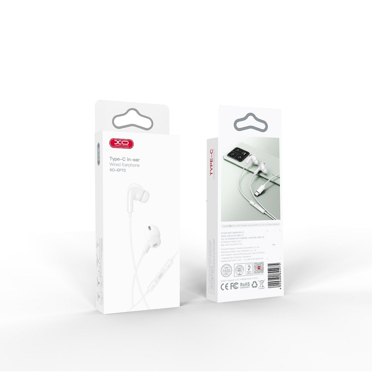 in-Ear USB-C hörlurar för Samsung / iPhone 15, 16, 17 och Mobil med USB-C Kontakt
