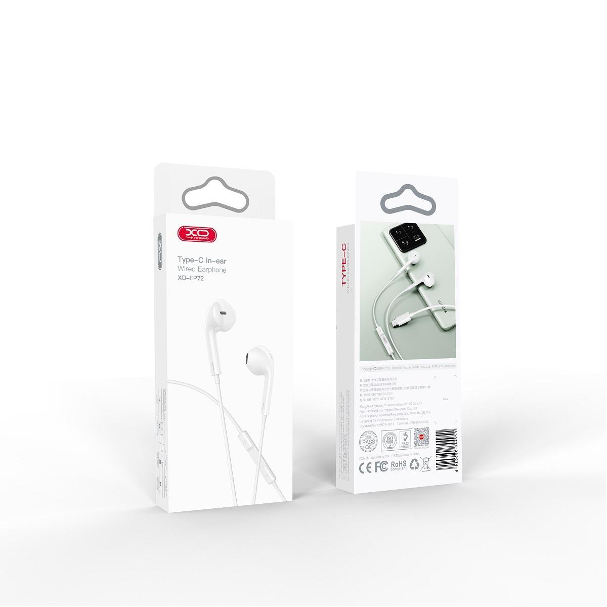 in-Ear USB-C hörlurar för Samsung iPhone 15, 16 och Mobil med USB-C Kontakt