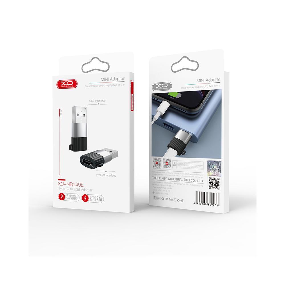 USB-adapter USB typ A (hane) till USB-C (hona) Laddning Dataöverföring