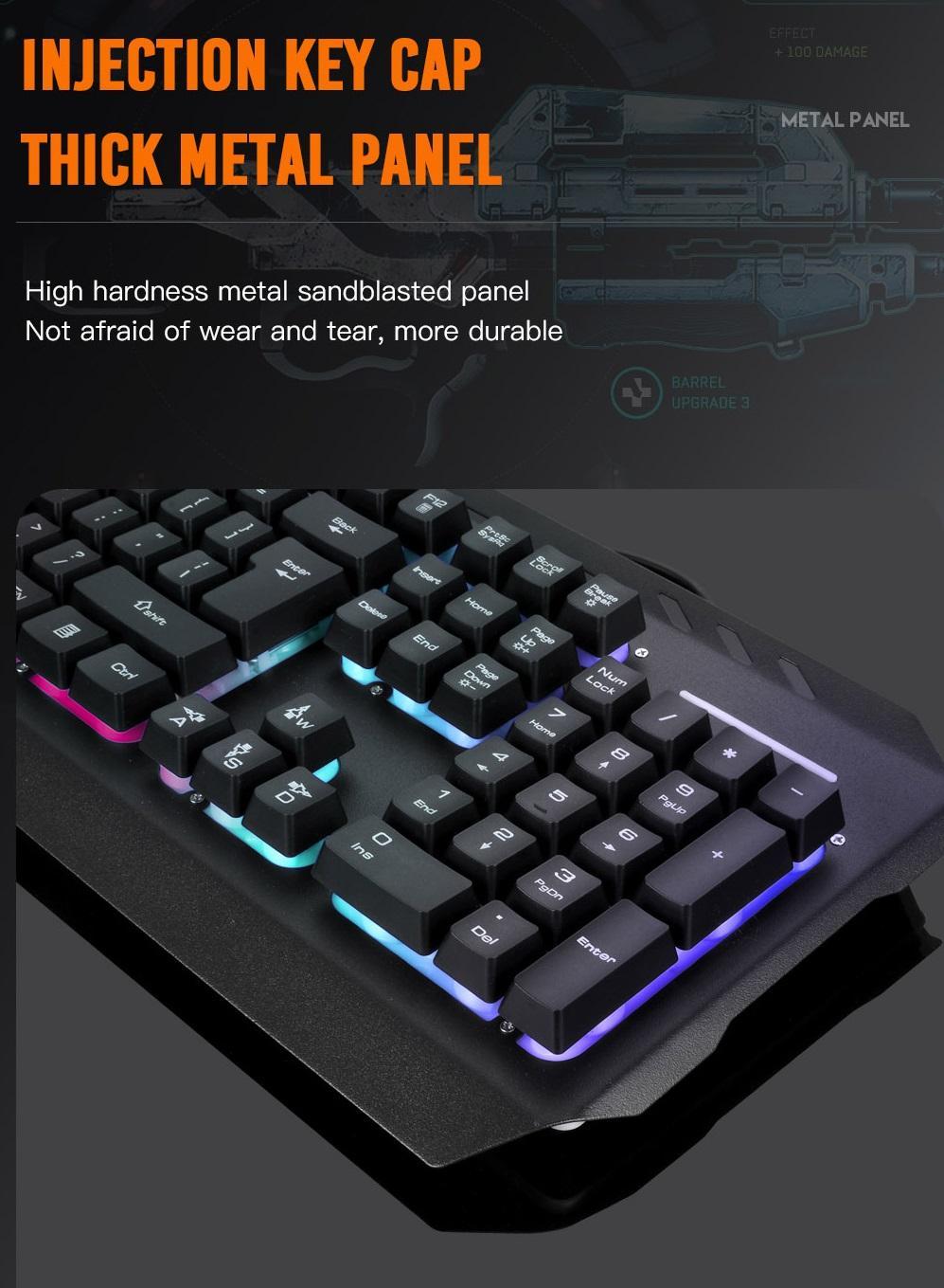 XO RGB Backlit Mekaniskt Metall Gaming LED Tangentbord
