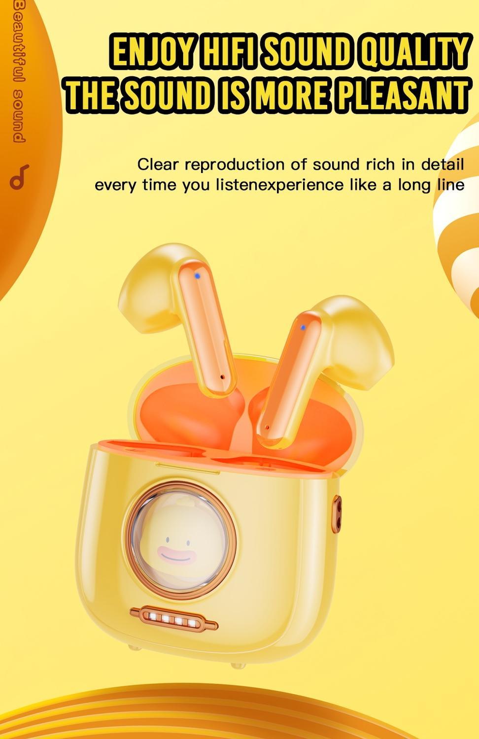 XO TWS Airpods BT 5.1 Stereo Hörlurar med laddbox - Vit