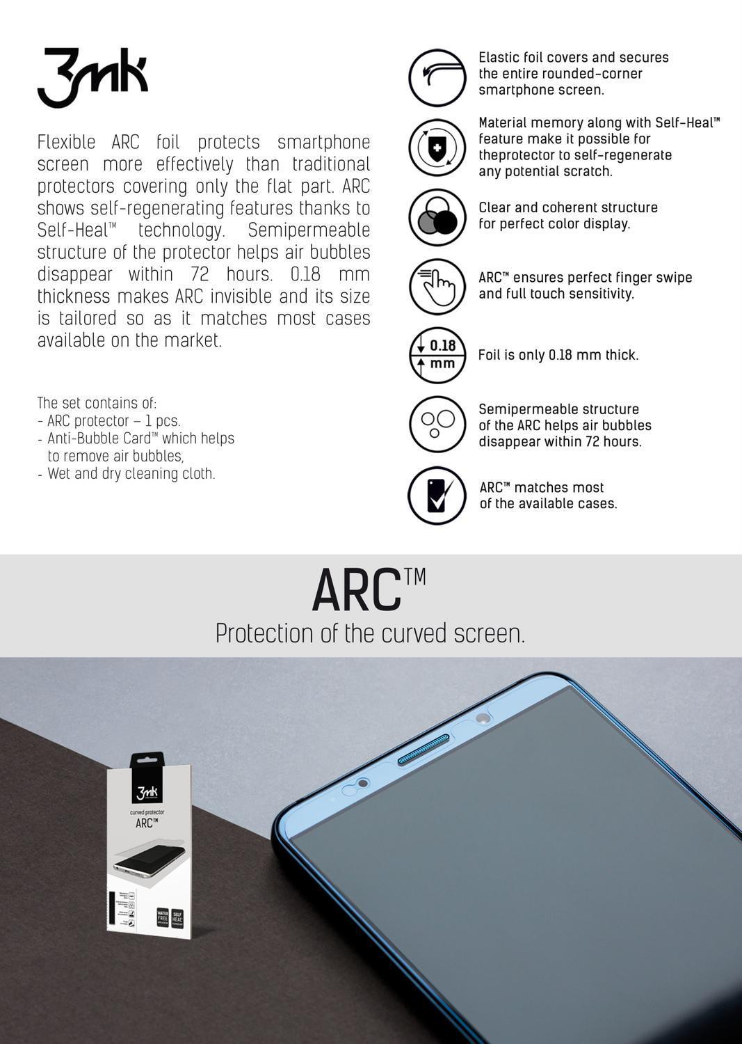 Xiaomi Mi Note 10 - 3MK ARC Special Edition Skärmskydd