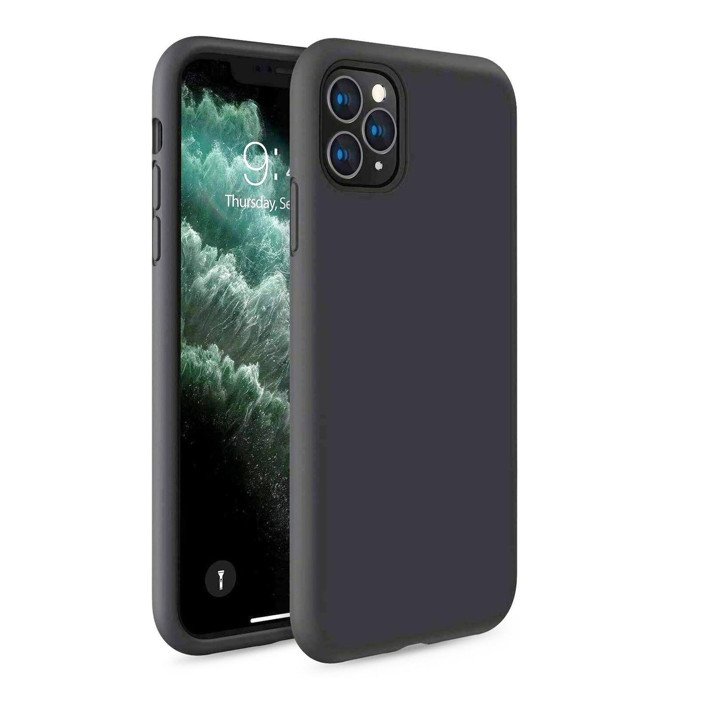 iPhone 12 PRO MAX - Silicon Defender Smooth Skal - Svart
