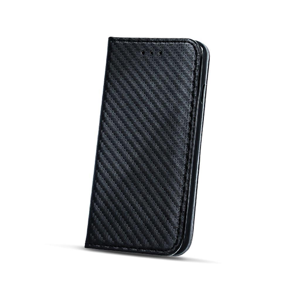 iPhone 7 / 8 - Smart Carbon Flip Case Mobilplånbok - Svart