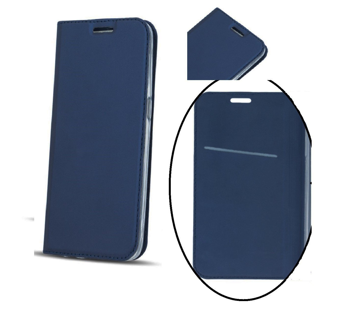 iPhone 7 / 8 - Smart Premium Flip Case Mobilplånbok - Mörkblå