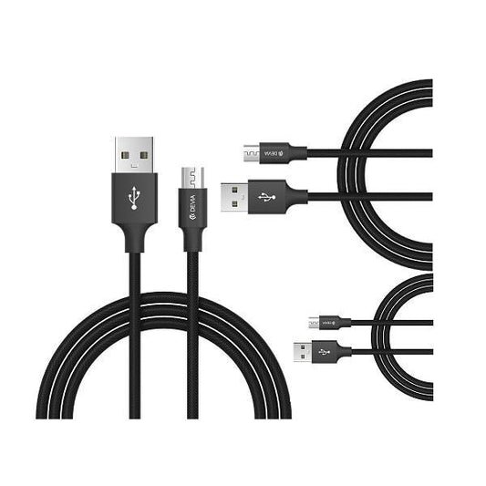 3-Pack MicroUSB Data/SYNC Kabel - 25cm/1m/2m