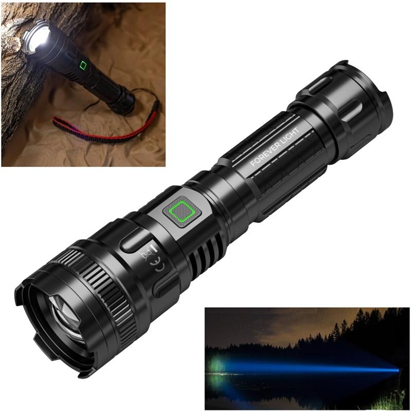 Forever Light LED Ficklampa med Zoom | Uppladdningsbar 2600 mAh | 700 lm | IPX4