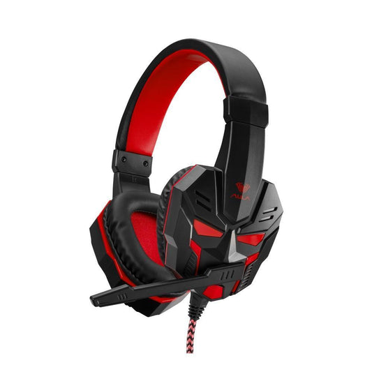 Gaming Headset Hörlurar AULA Prime Stereo Basic - Svart/Röd