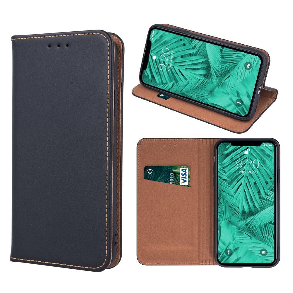Huawei Mate 20 Lite - Äkta Läder Mobilplånbok - Svart