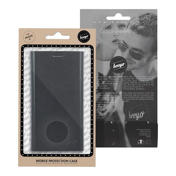 Huawei P9 Lite Mini - Beeyo Book Grande Plånboksfodral - Svart