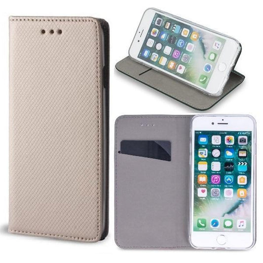 Huawei Y6S - Smart Magnet Flip Case Mobilplånbok - Guld