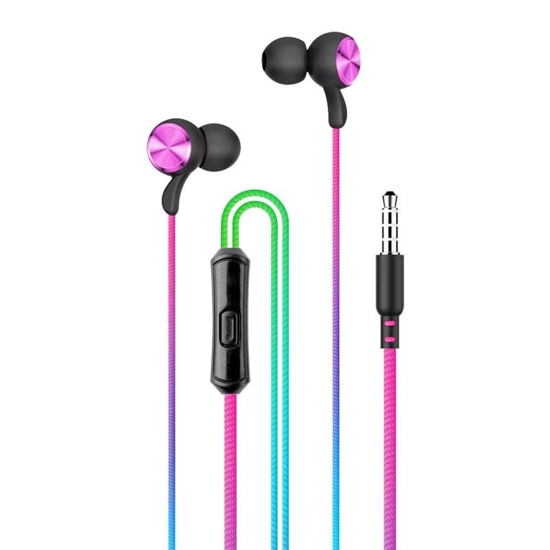 In-Ear Rainbow Hörlurar med mikrofon 3,5mm iPhone, Samsung