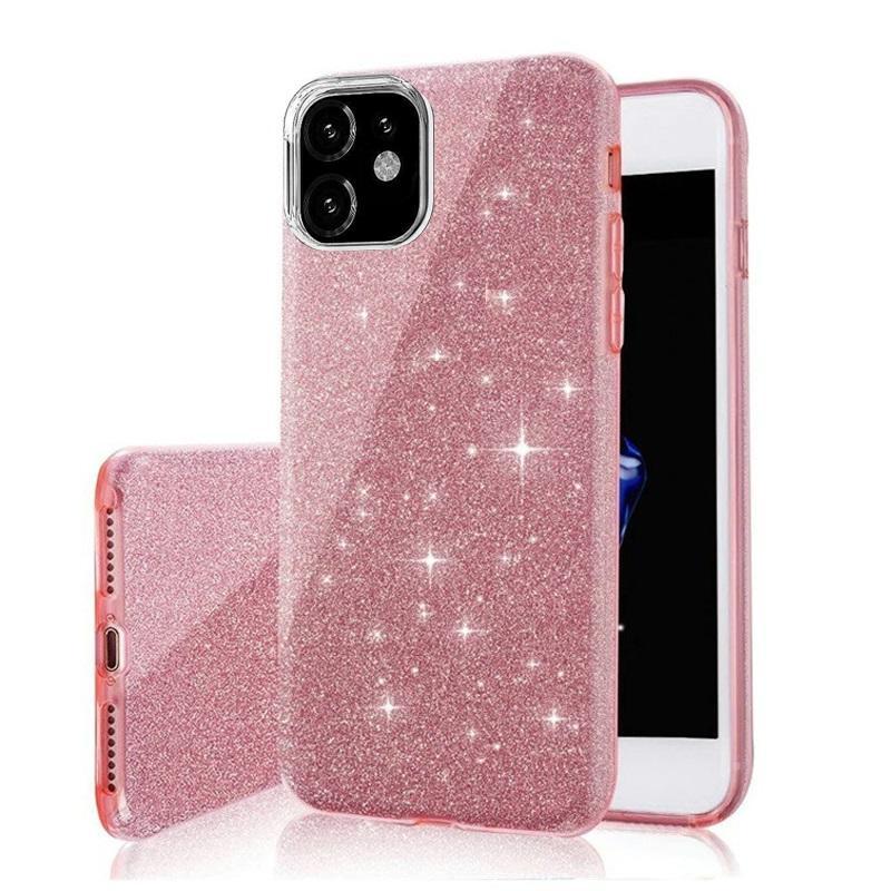 Motorola Moto E32 / Moto E32s - 3in1 Glitter Elegant Mjuk Skal Rosa