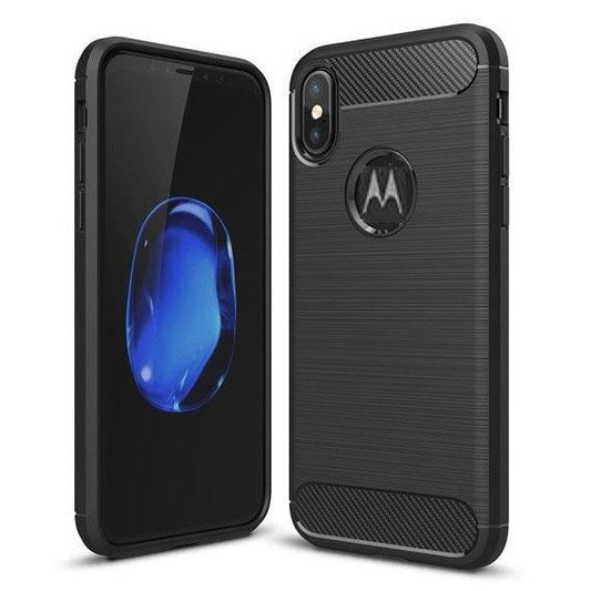 Motorola Moto G8 Power - Flexibel Carbon Mjuk TPU Skal - Svart