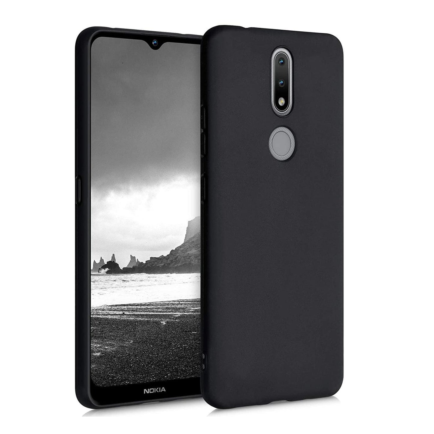 Nokia 2.4 -  Matt TPU Mjuk Skal - Svart