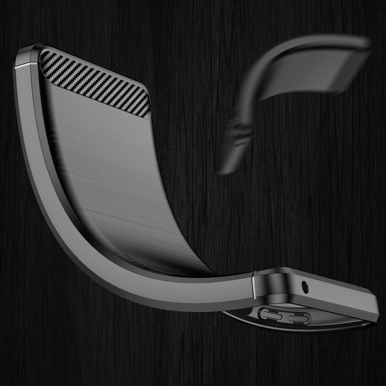 OnePlus 10 Pro - Flexibel Carbon Mjuk TPU Skal - Svart