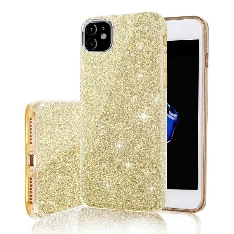 Samsung Galaxy A15 / A15 5G - 3i1 Glitter Elegant Mjuk Skal Guld