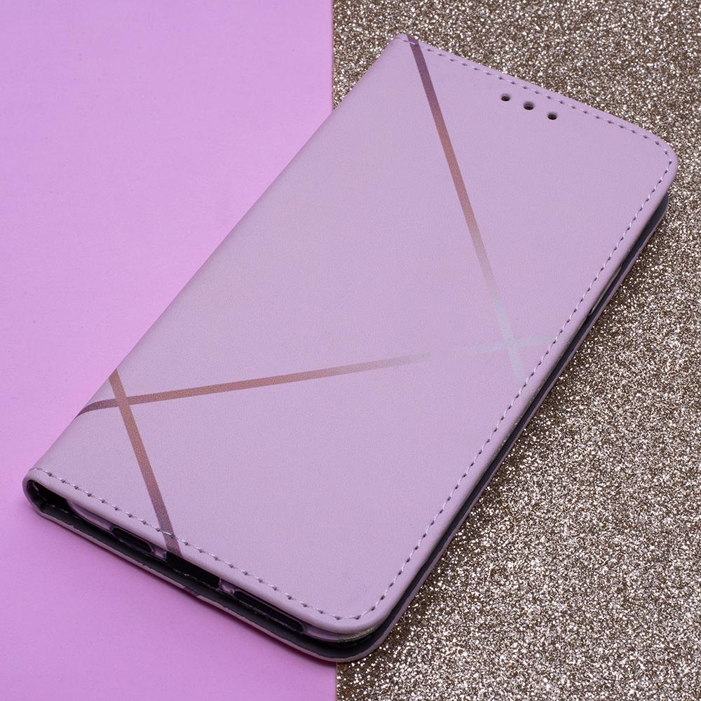 Samsung Galaxy A22 5G - Smart Trendy Mobilplånbok Linear Rosa