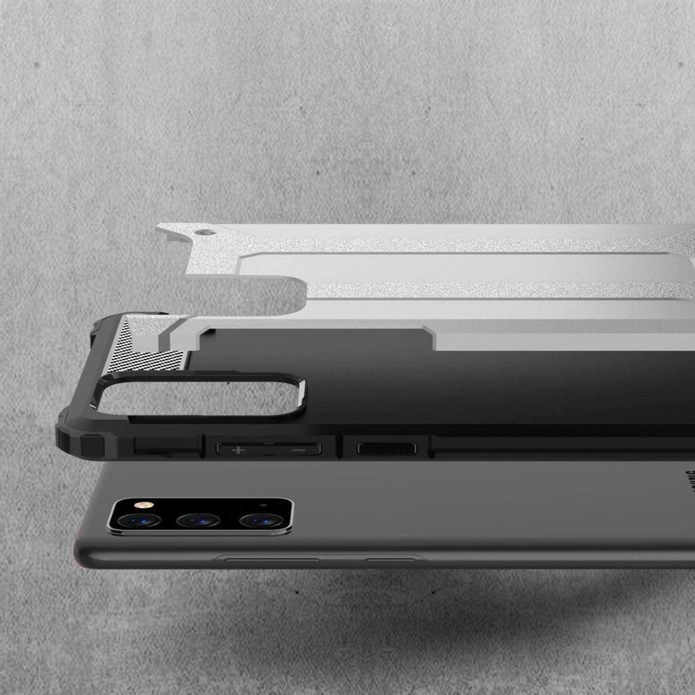 Samsung Galaxy Note 20 - Hybrid Armor Tough Rugged Skal - Blå