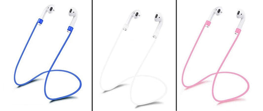 XO Silikonfodral för AirPods 1/2 Skyddande Laddningsetui med Anti-Loss Rem Svart