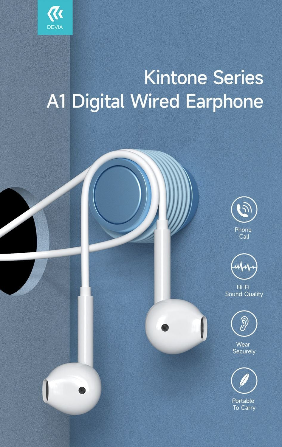 USB-C In-Ear Hi-Fi Hörlurar med Mikrofon iPhone 15,16, 17 /Samsung /Android -Vit