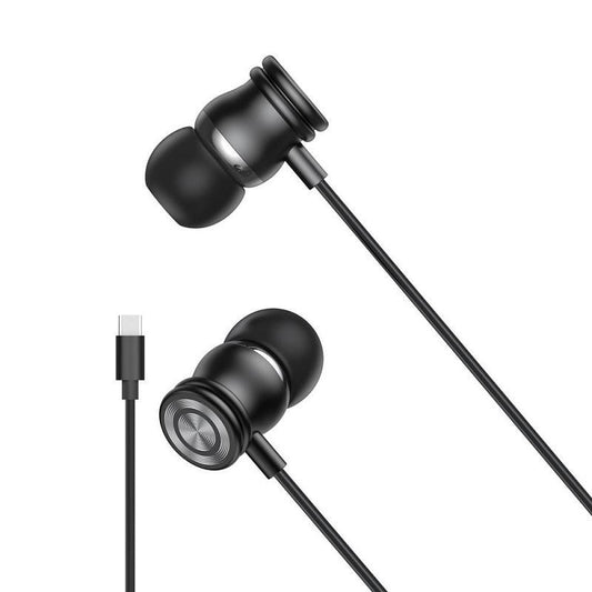 Apple iPhone 15/16 kompatibla USB-C In-Ear Hörlurar med Mikrofon - Svart