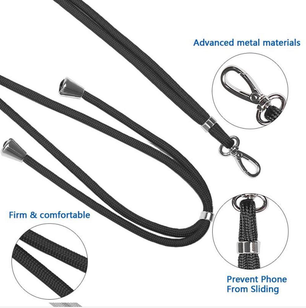 Universal Crossbody Nylon Patch Neck Strap Lanyards Rope för Mobil