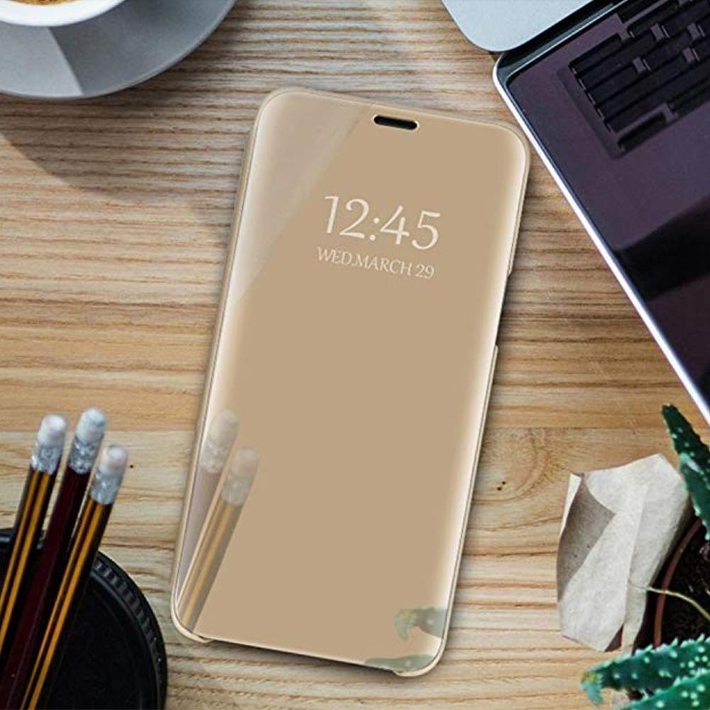 Xiaomi Mi Note 10 Lite - Smart Clear View Fodral - Guld