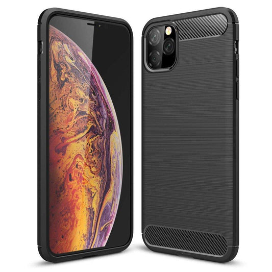 iPhone 11 - Flexibel Carbon Mjuk TPU Skal - Svart