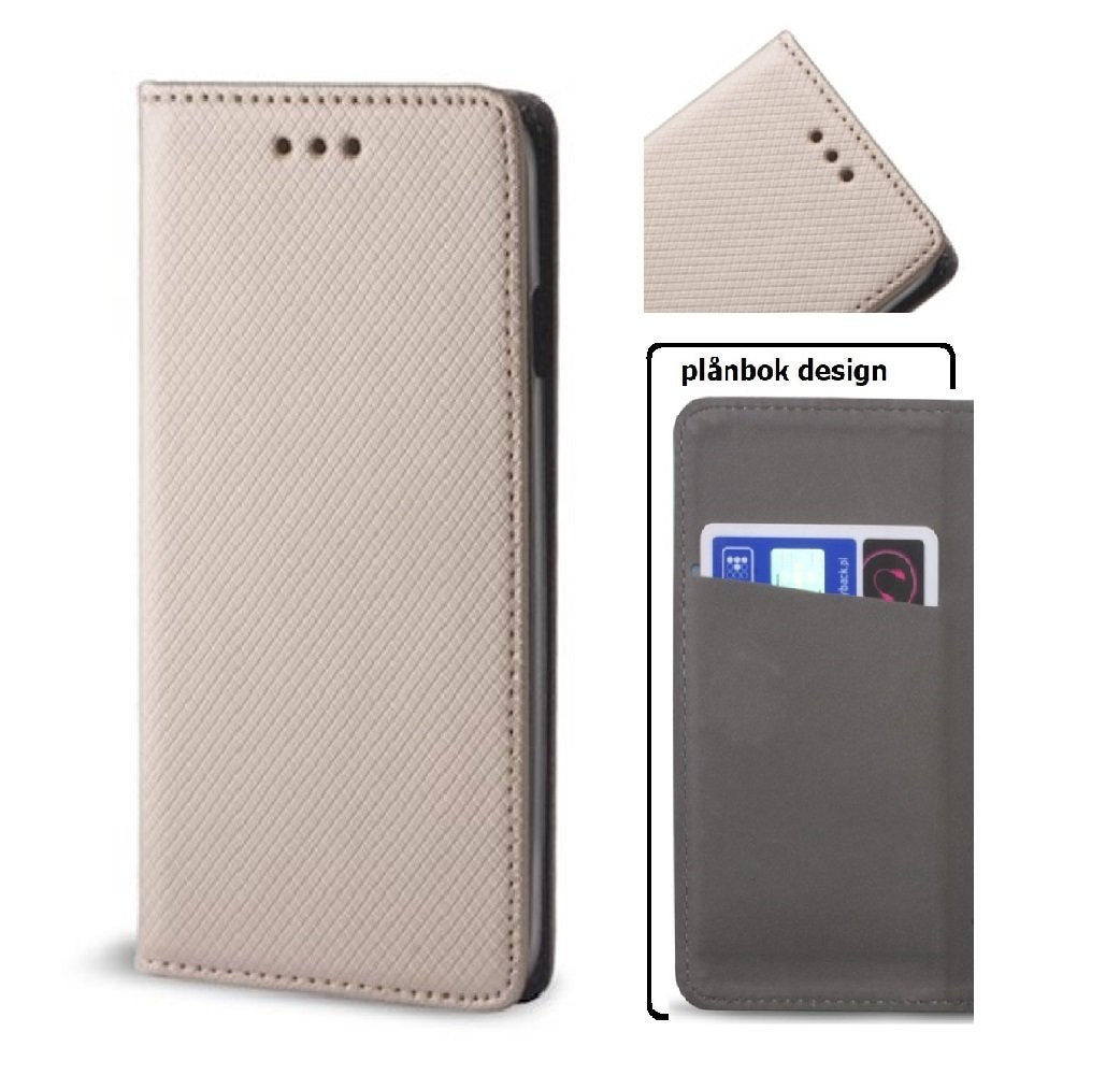 iPhone 11 Pro - Smart Magnet Flip Case Mobilplånbok - Guld