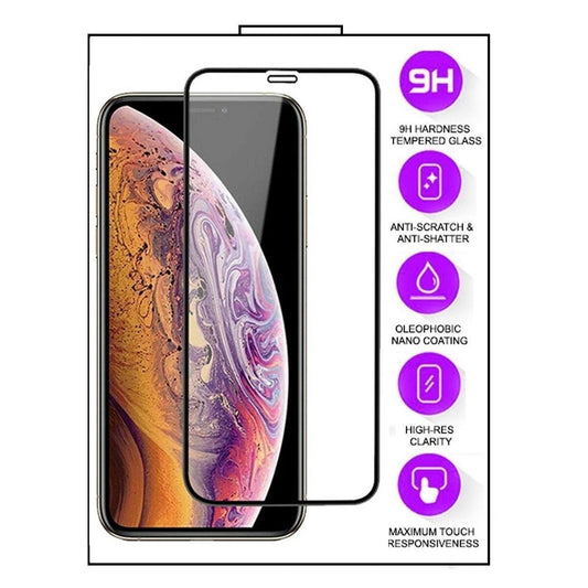 iPhone 11 Pro / iPhone X/XS - Antibacterial HärdatGlas -SvartRam