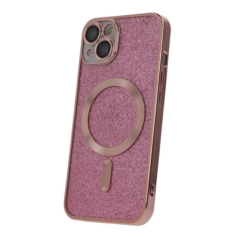 iPhone 14 - Magasafe 2i1 Glitter / Transparent Chrome Skal