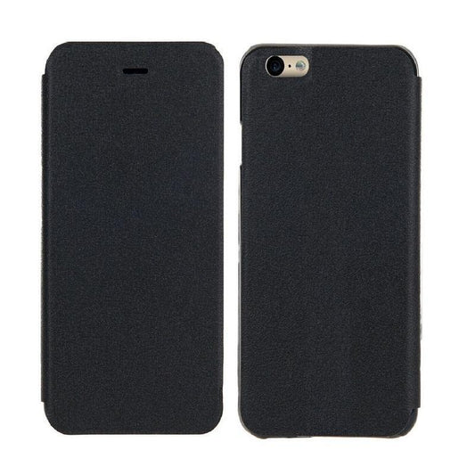 iPhone 6 / 6s - Eco-Läder Toppkvalitet Slim Flip Case - Svart