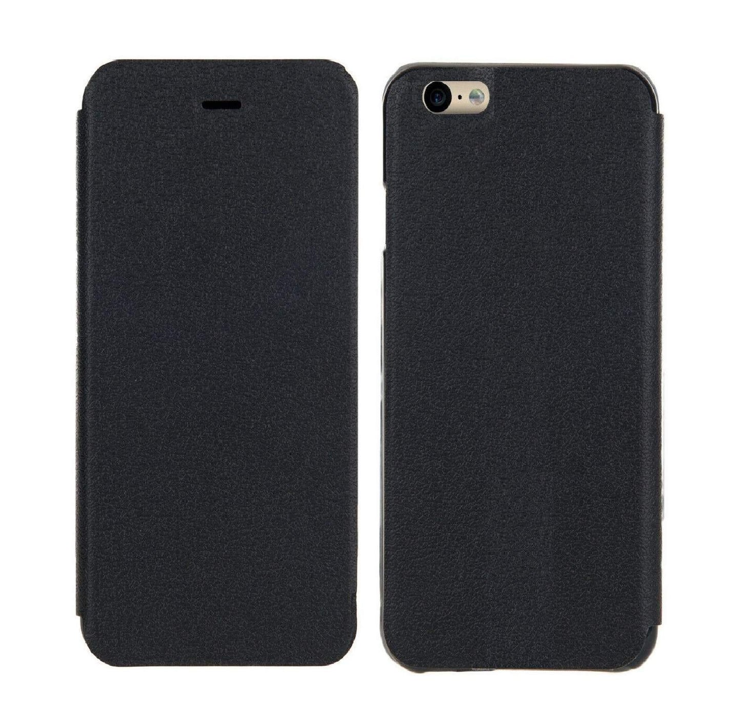 iPhone 6 Plus / 6s Plus - Eco-Läder Slim Flip Case - Svart