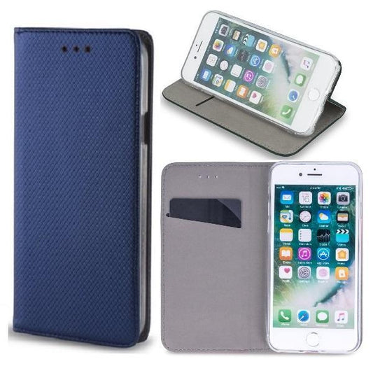 iPhone 6 / iPhone 6s - Smart Magnet Case Mobilplånbok - Marinblå